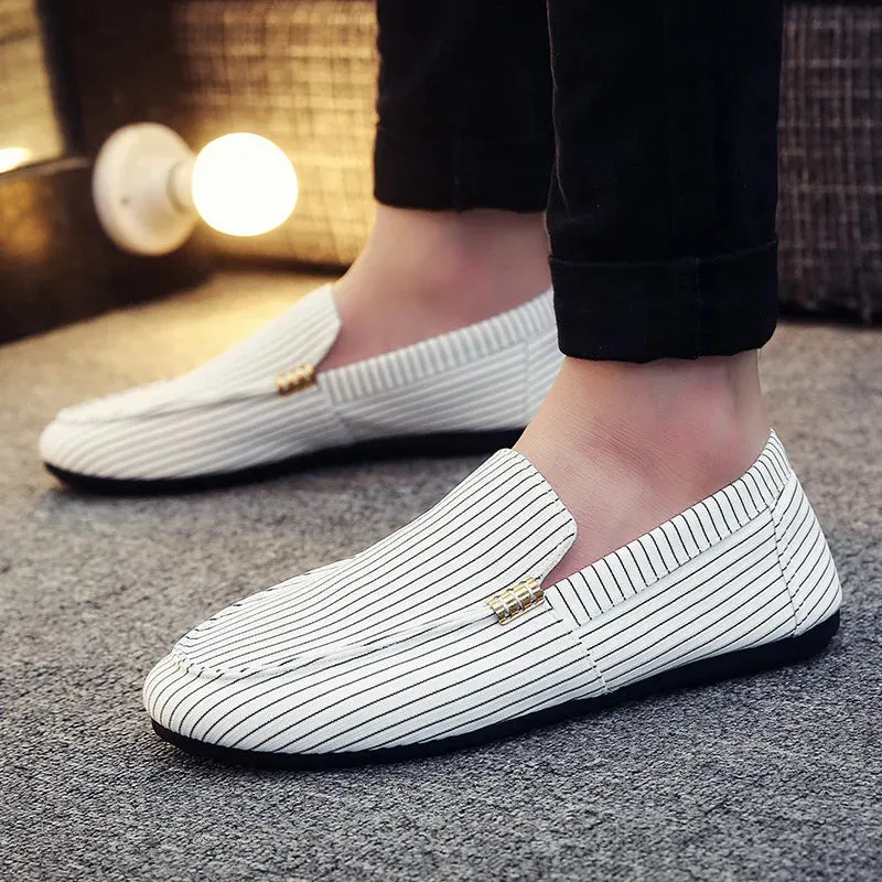 Men's Casual Shoes Red Loafers Cleat Shoes Metal Trim Driving Moccasin Soft Comfortable Casual Shoes Men's Sneakers Flats