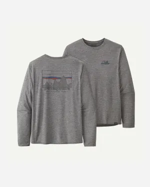 M's L/S Cap Cool Daily Graphic Shirt - 73' Skyline Feather Grey