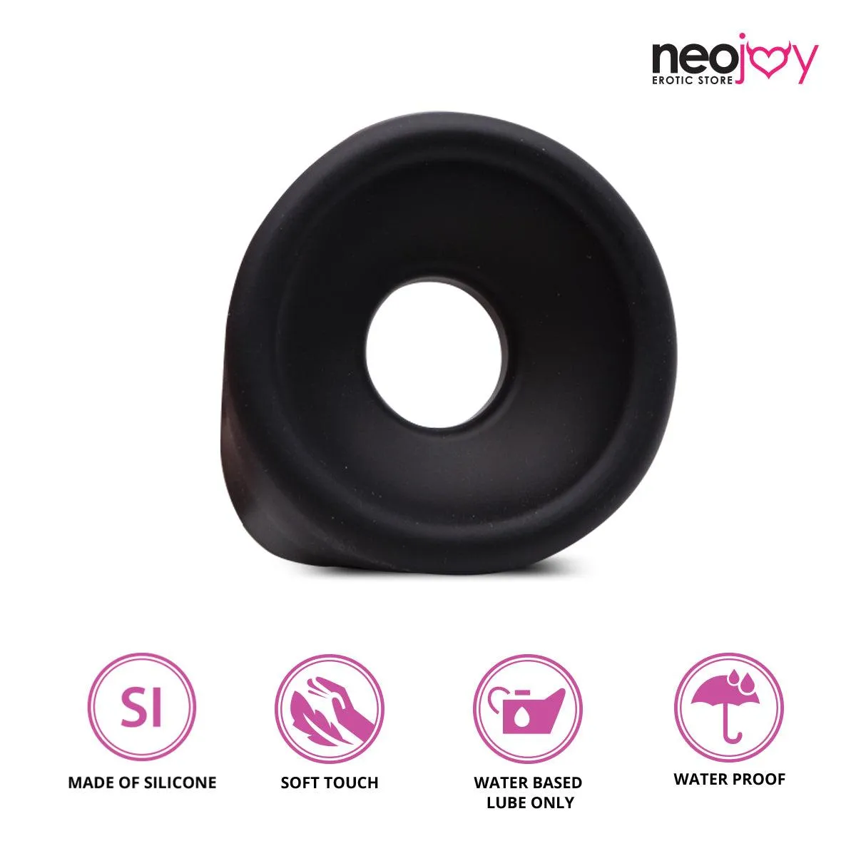 Neojoy Black Male Silicone Stretchy Soft Flexible Penis Pump Sleeve