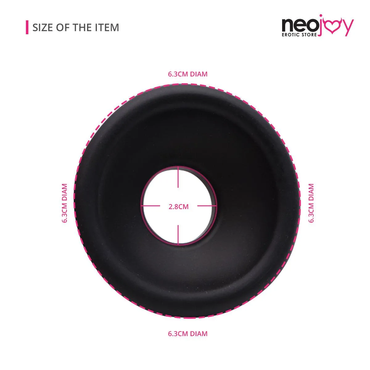 Neojoy Black Male Silicone Stretchy Soft Flexible Penis Pump Sleeve
