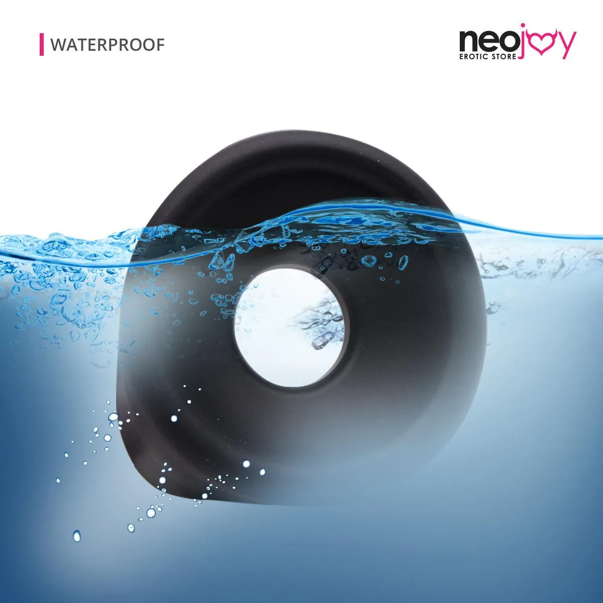 Neojoy Black Male Silicone Stretchy Soft Flexible Penis Pump Sleeve