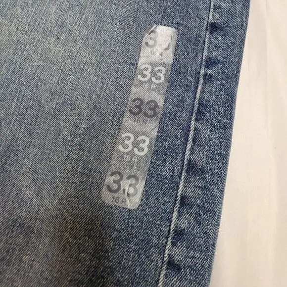 NEW Gap high rise wide leg medium indigo stride ankle jeans 33/16