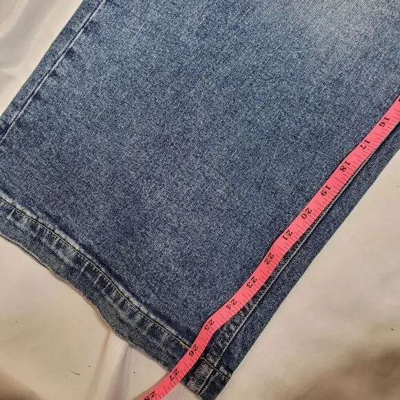 NEW Gap high rise wide leg medium indigo stride ankle jeans 33/16