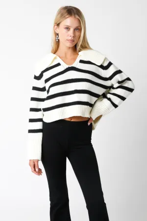Noah Striped Sweater Ivory
