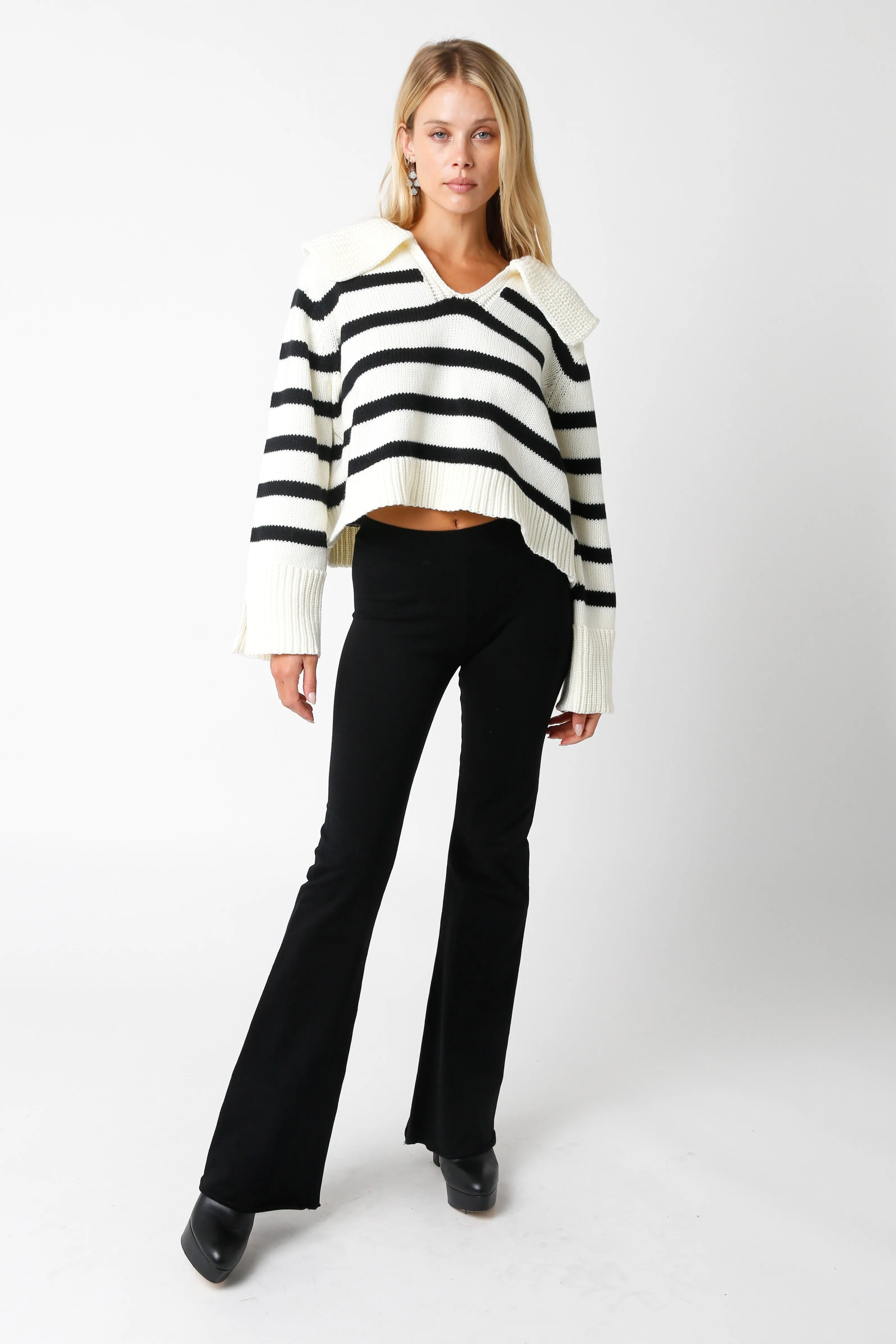 Noah Striped Sweater Ivory