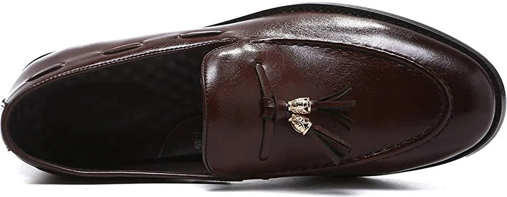 NXY Men's Tassel Loafers Casual Slip-on Dress Shoes Leather Moccasins Shoes Penny Loafers Business Size 7-13