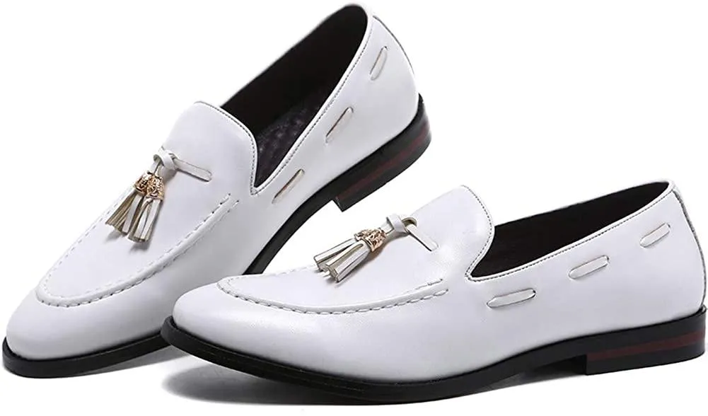 NXY Men's Tassel Loafers Casual Slip-on Dress Shoes Leather Moccasins Shoes Penny Loafers Business Size 7-13