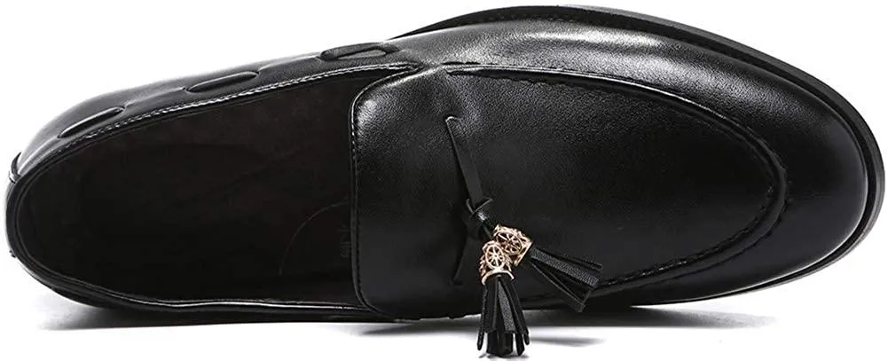 NXY Men's Tassel Loafers Casual Slip-on Dress Shoes Leather Moccasins Shoes Penny Loafers Business Size 7-13