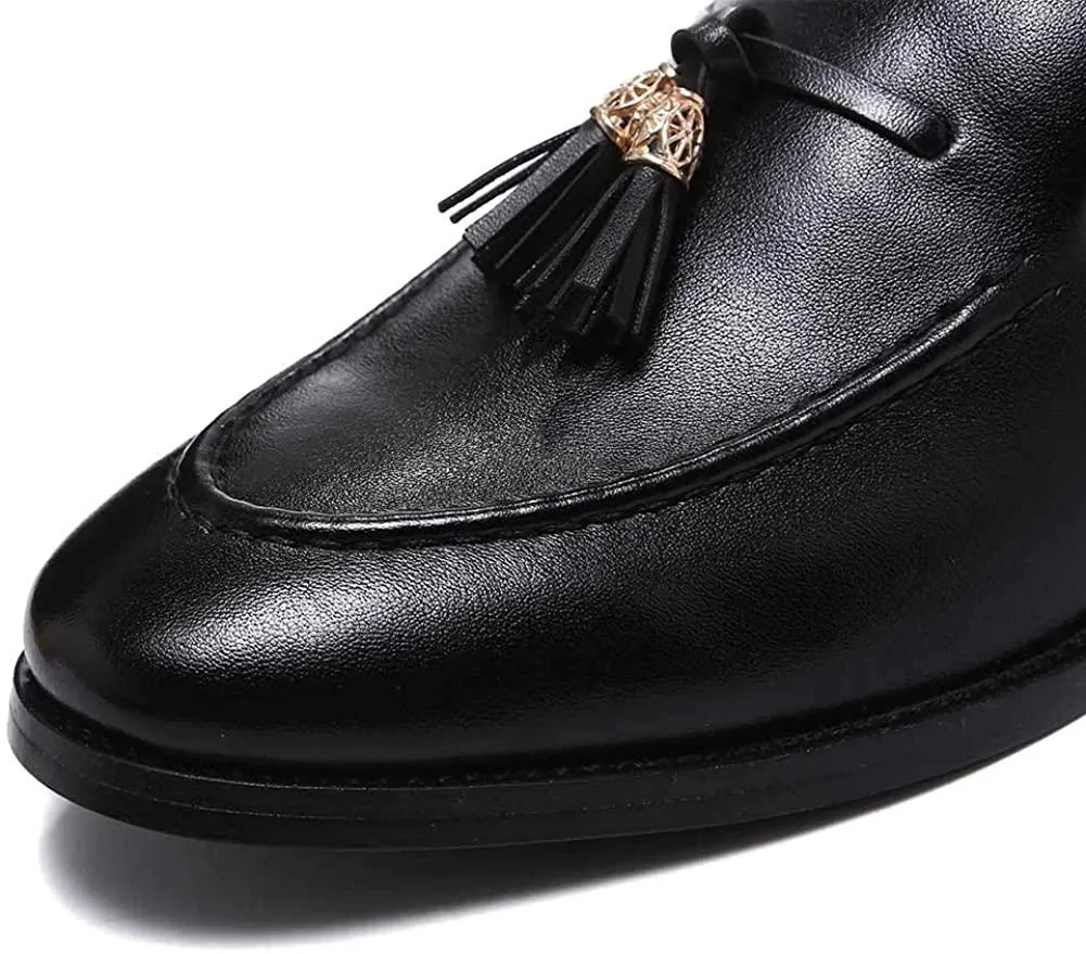 NXY Men's Tassel Loafers Casual Slip-on Dress Shoes Leather Moccasins Shoes Penny Loafers Business Size 7-13