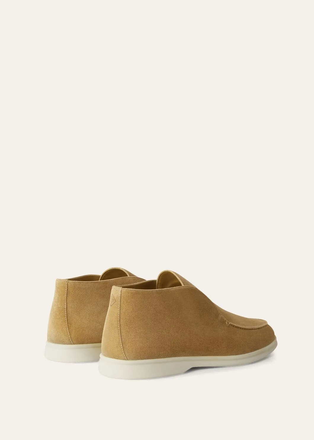 Open Walk Boots in Beige Suede