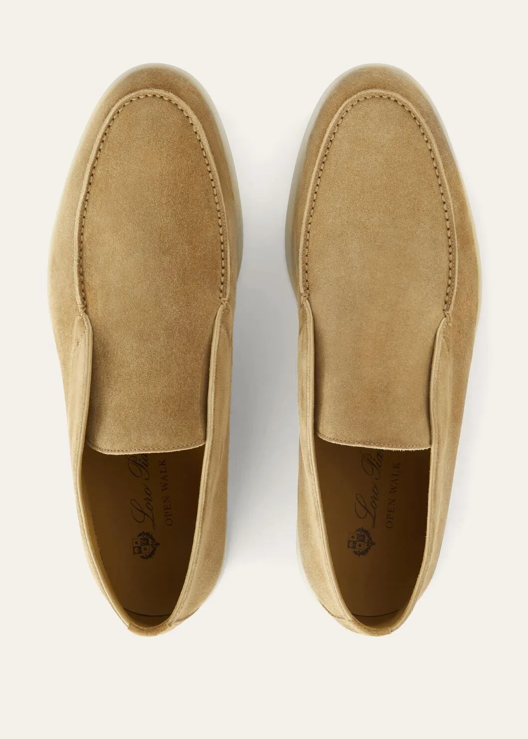 Open Walk Boots in Beige Suede