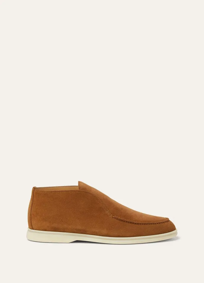 Open Walk Boots in Cocoa Suede
