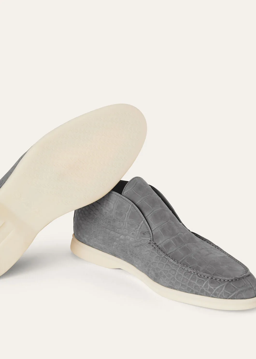Open Walk Boots in Grey Leather