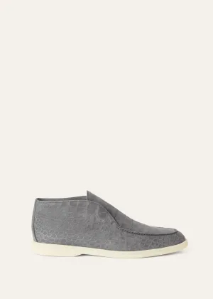 Open Walk Boots in Grey Leather