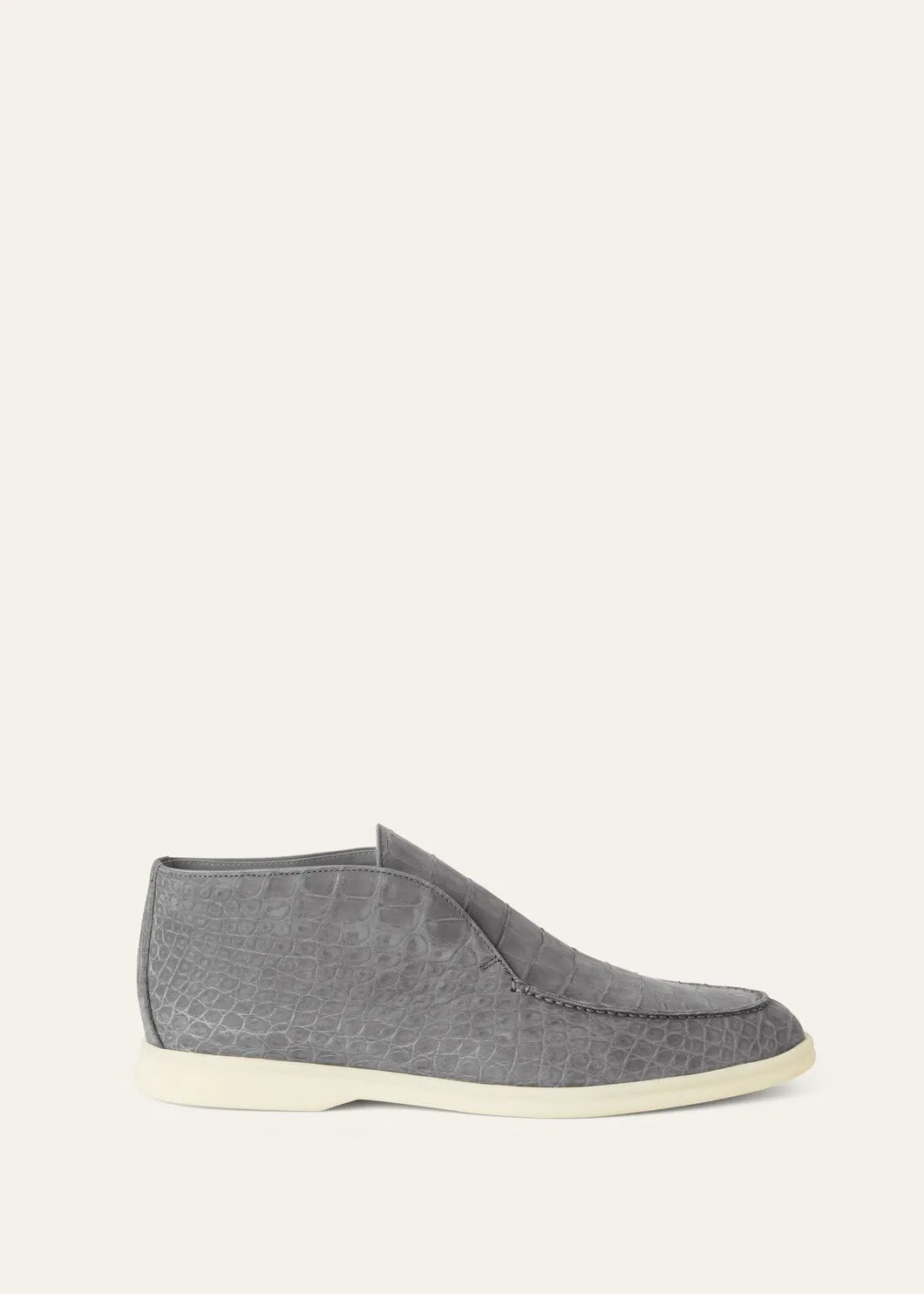 Open Walk Boots in Grey Leather