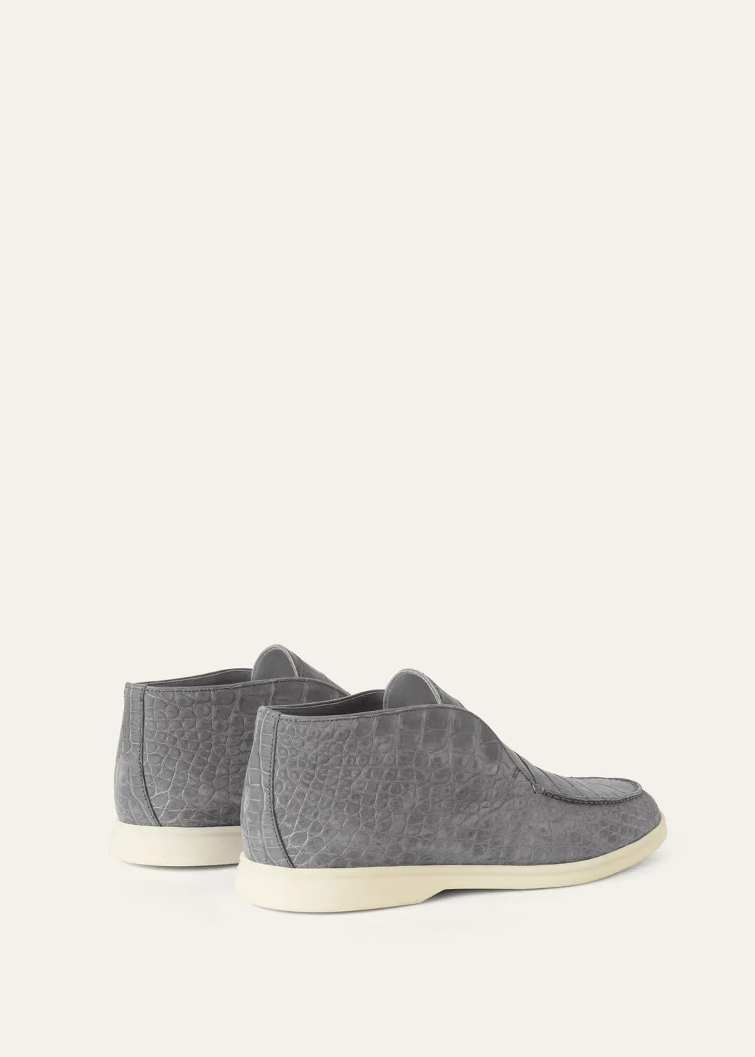 Open Walk Boots in Grey Leather