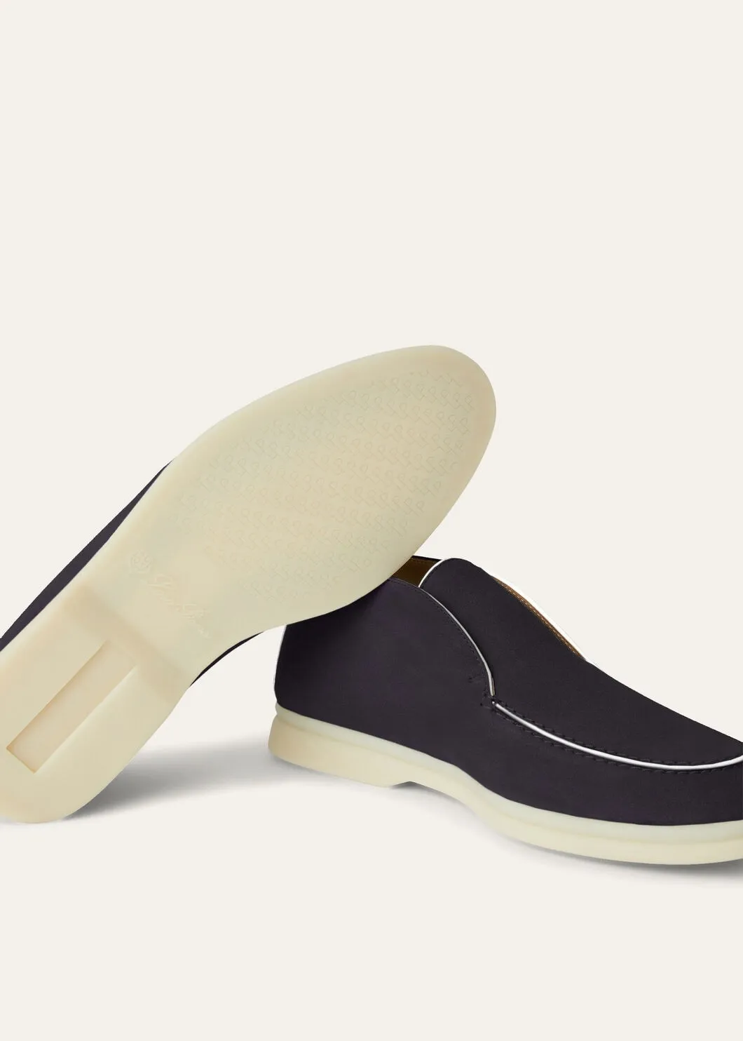 Open Walk Boots in Navy Blue Suede
