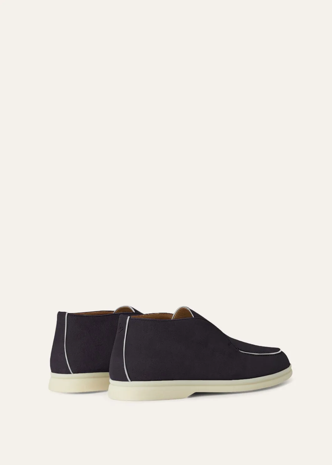 Open Walk Boots in Navy Blue Suede