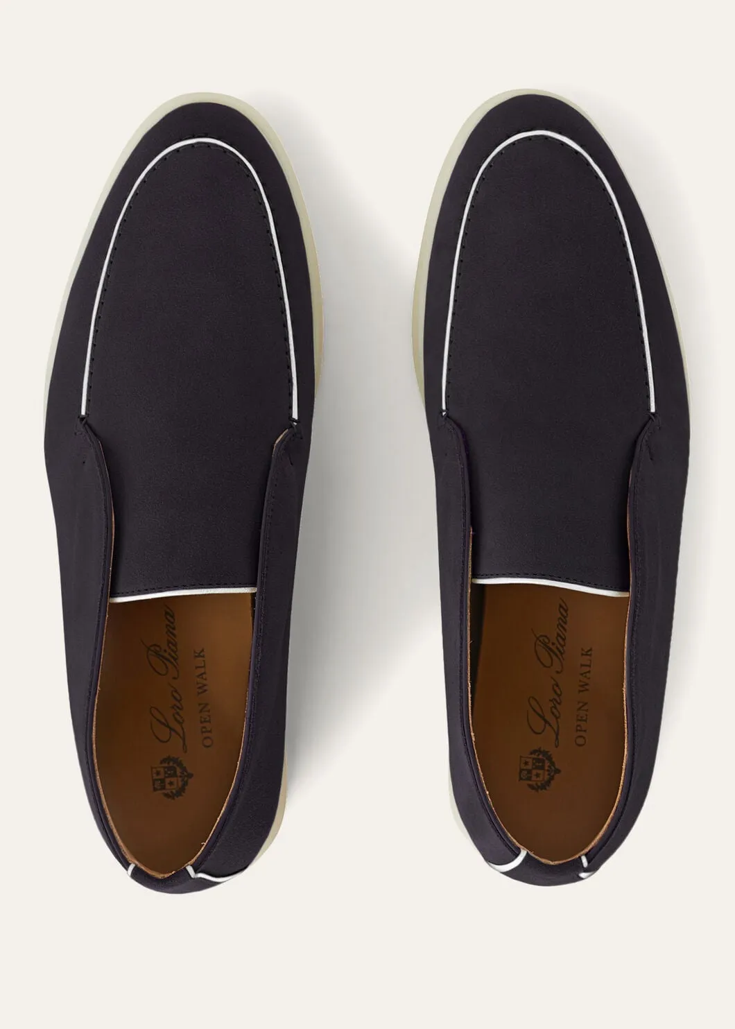 Open Walk Boots in Navy Blue Suede