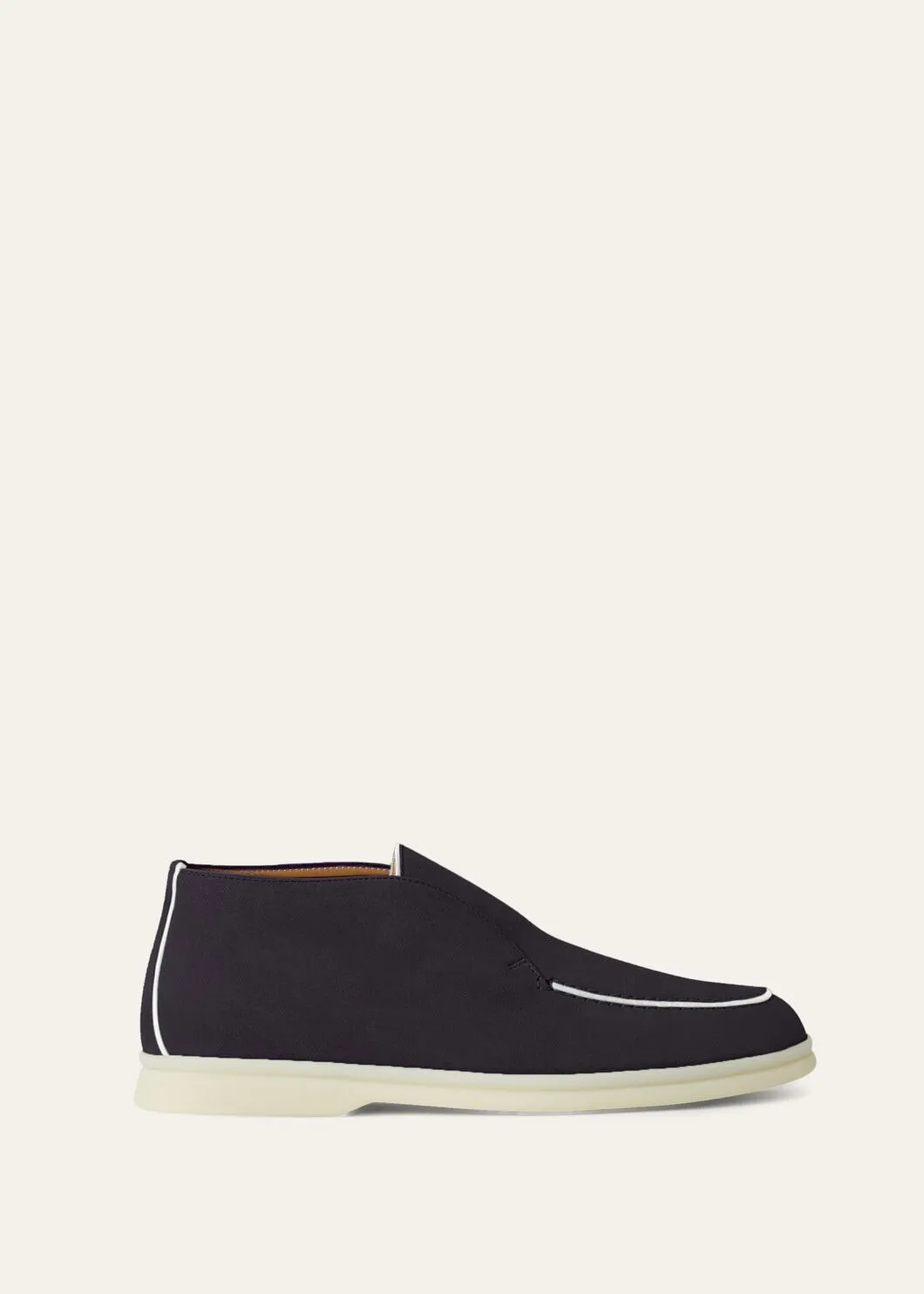 Open Walk Boots in Navy Blue Suede