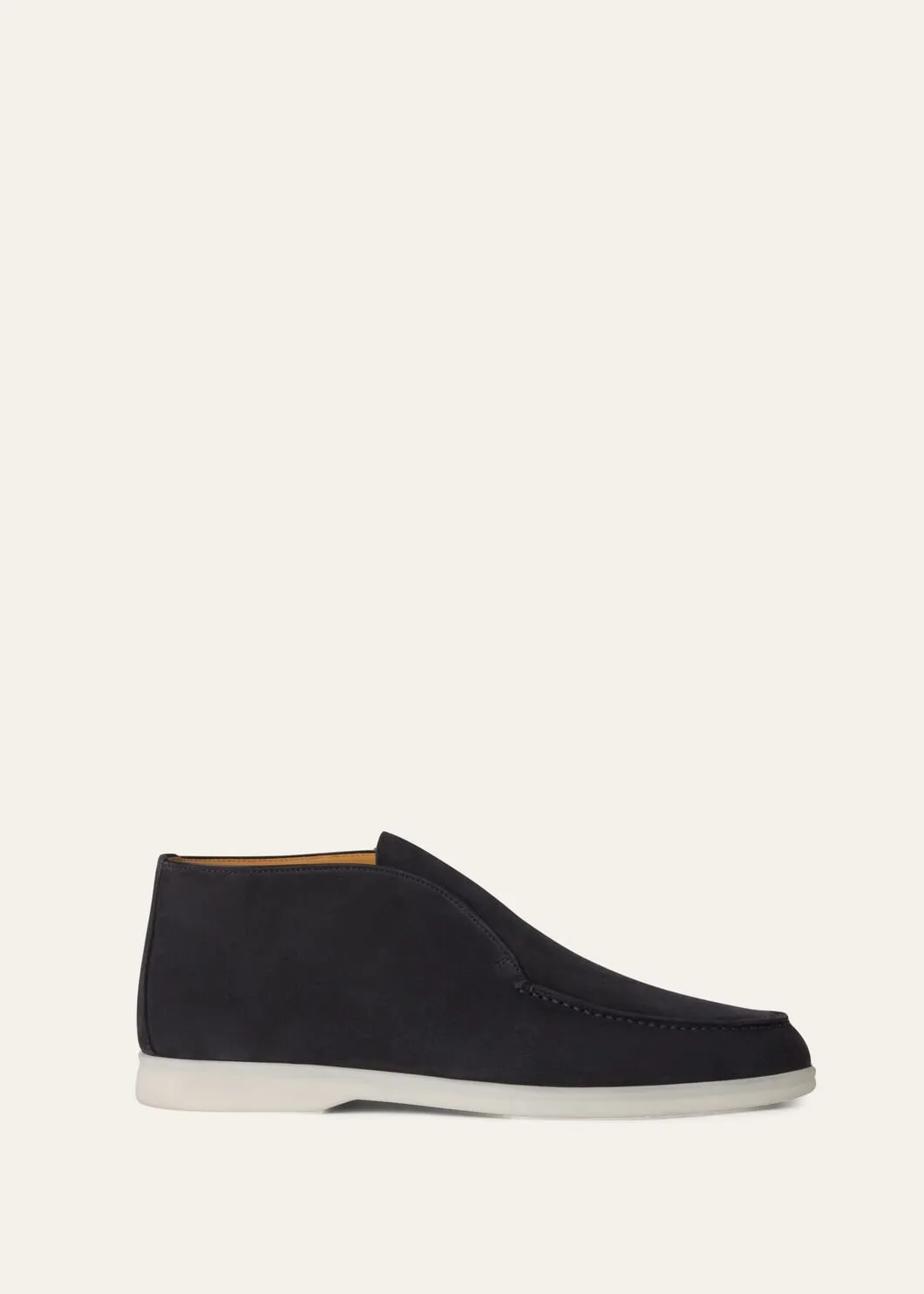 Open Walk Boots in Navy Suede