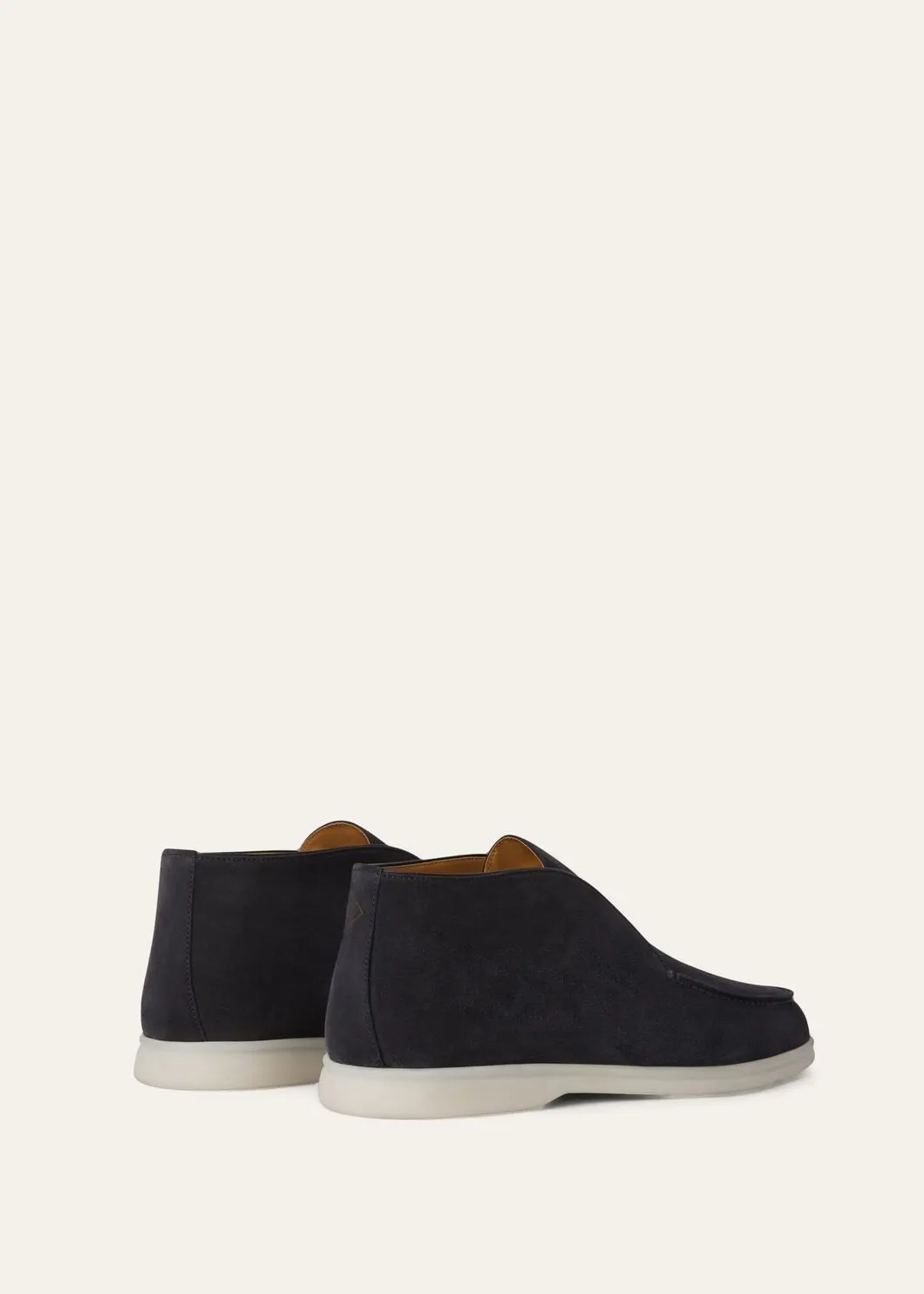 Open Walk Boots in Navy Suede