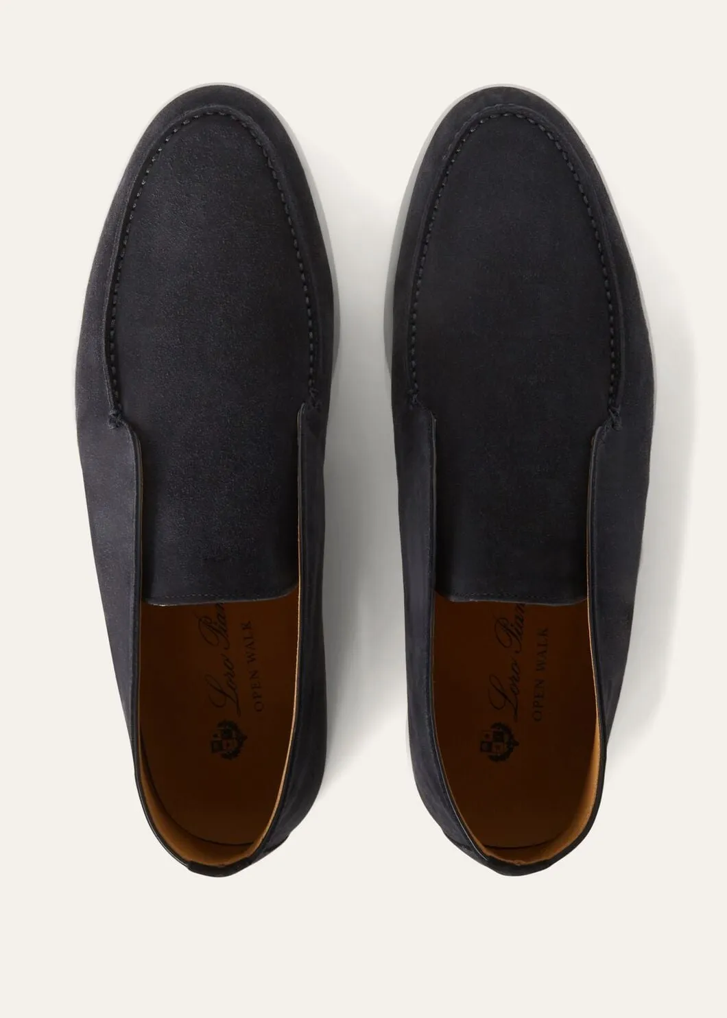 Open Walk Boots in Navy Suede