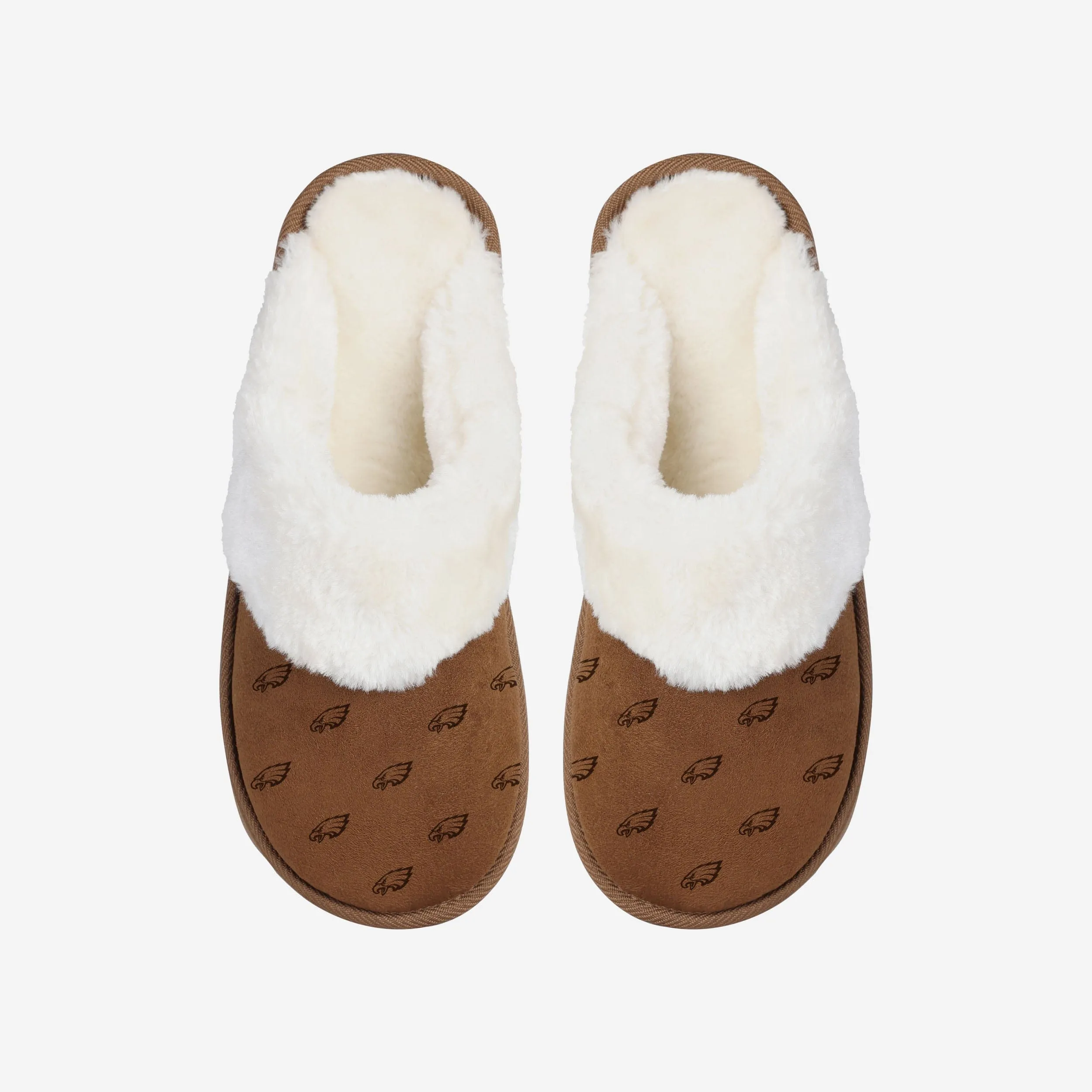 Philadelphia Eagles Womens Repeat Logo Moccasin Slipper