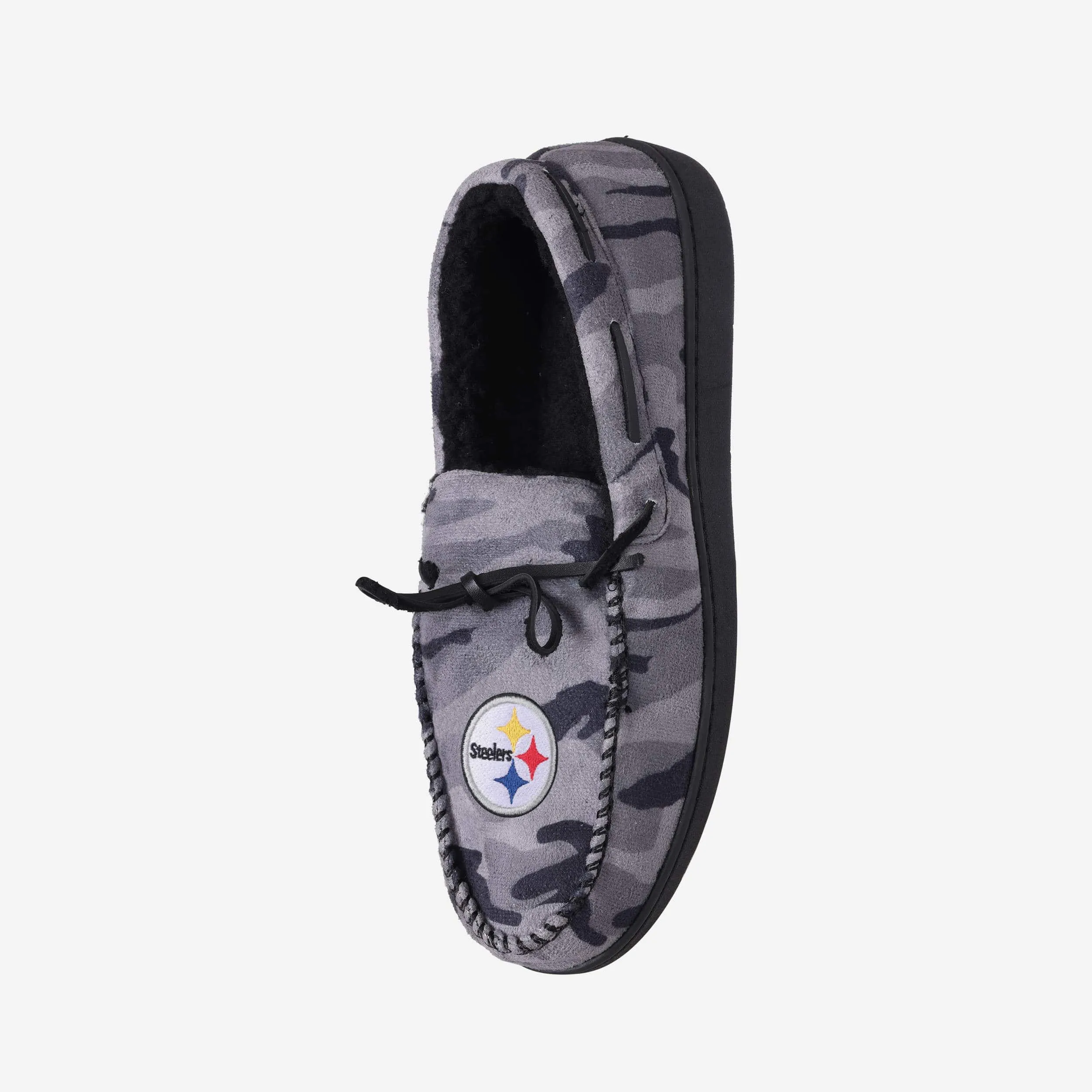 Pittsburgh Steelers Printed Camo Moccasin Slipper