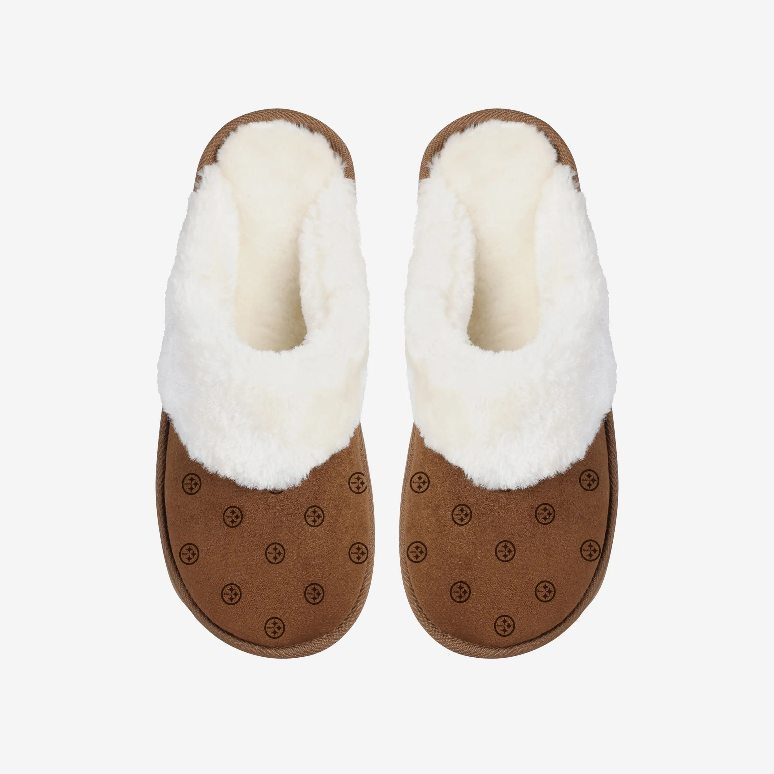Pittsburgh Steelers Womens Repeat Logo Moccasin Slipper