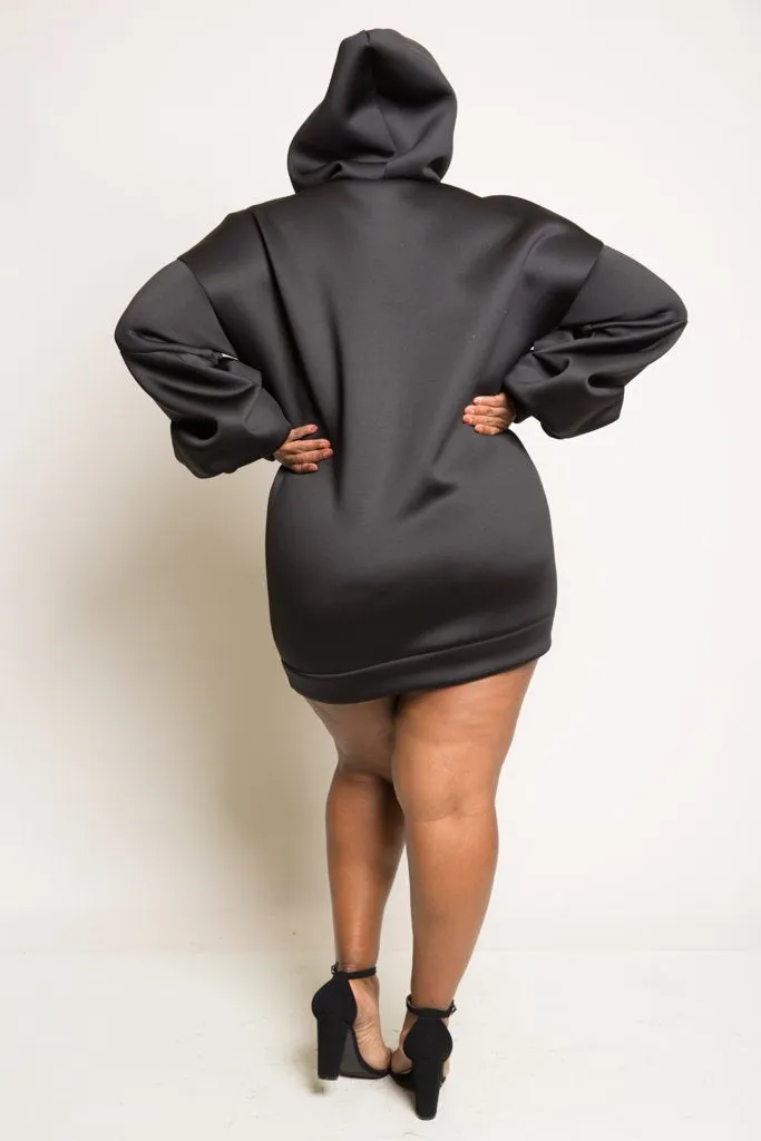 Plus Size Scuba Cool Hoodie Dress