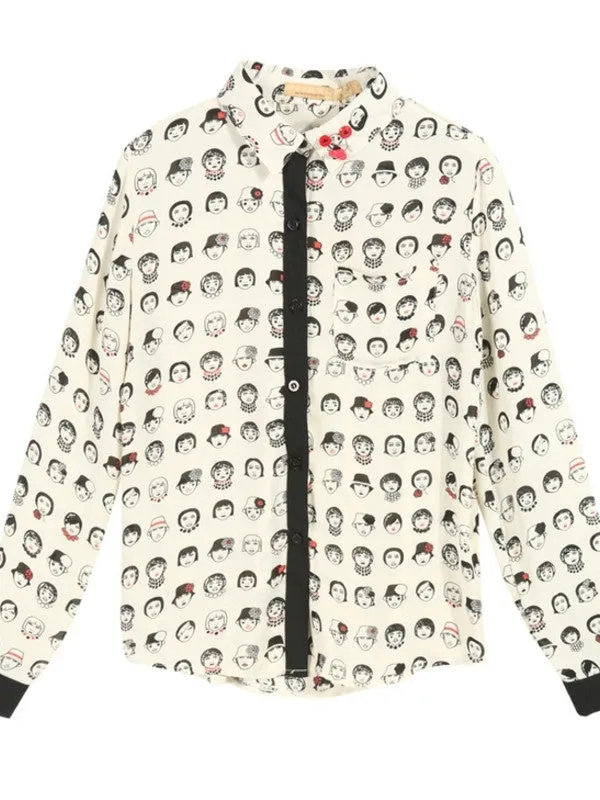 portraits from art class shirt