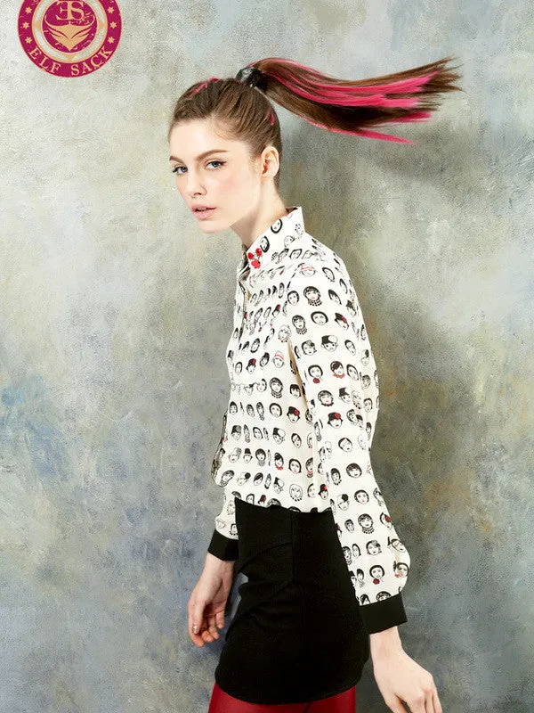 portraits from art class shirt