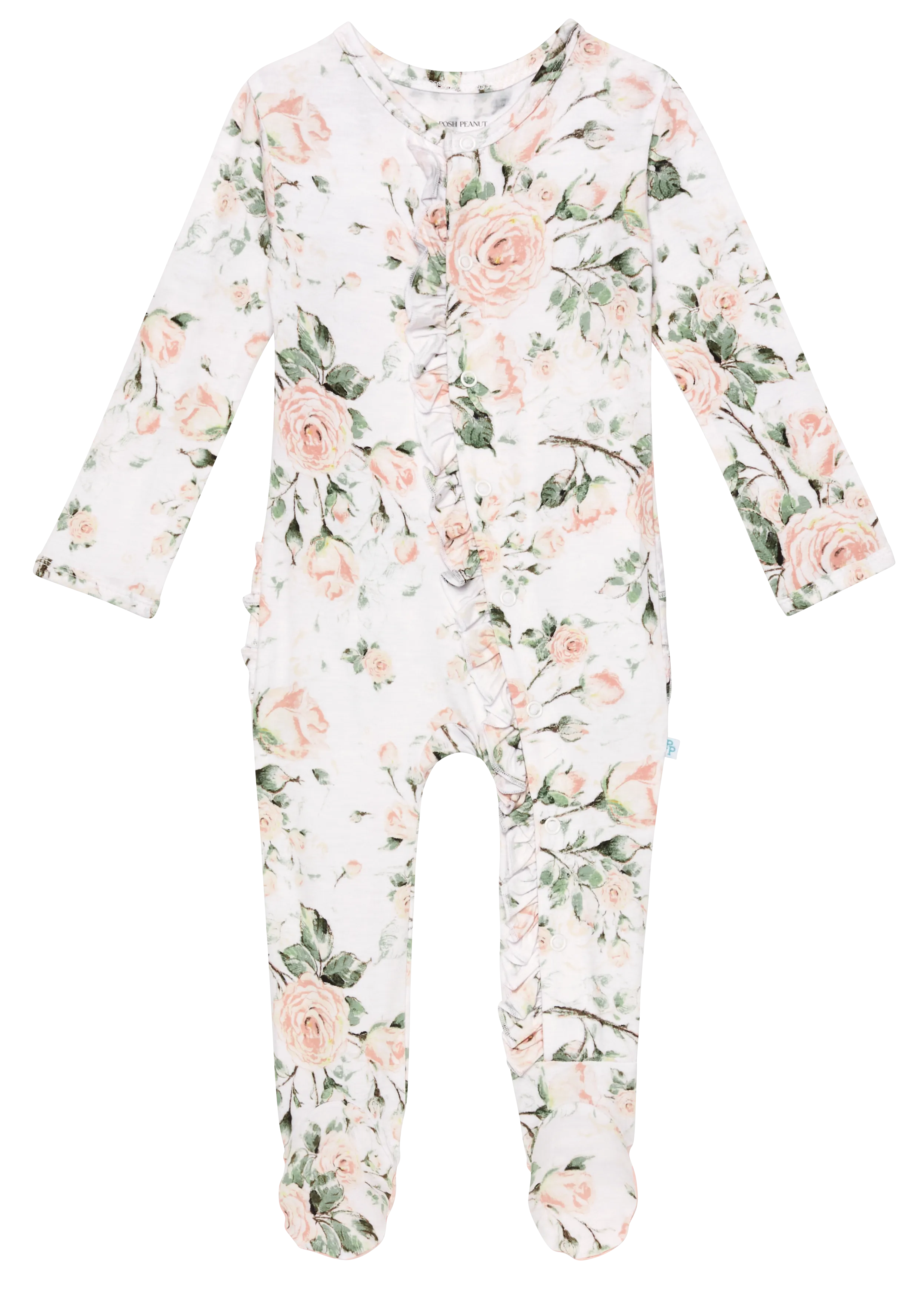 Posh Peanut Delilah Ruffled Snap Footie