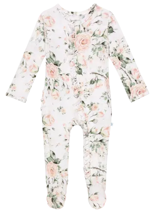 Posh Peanut Delilah Ruffled Snap Footie