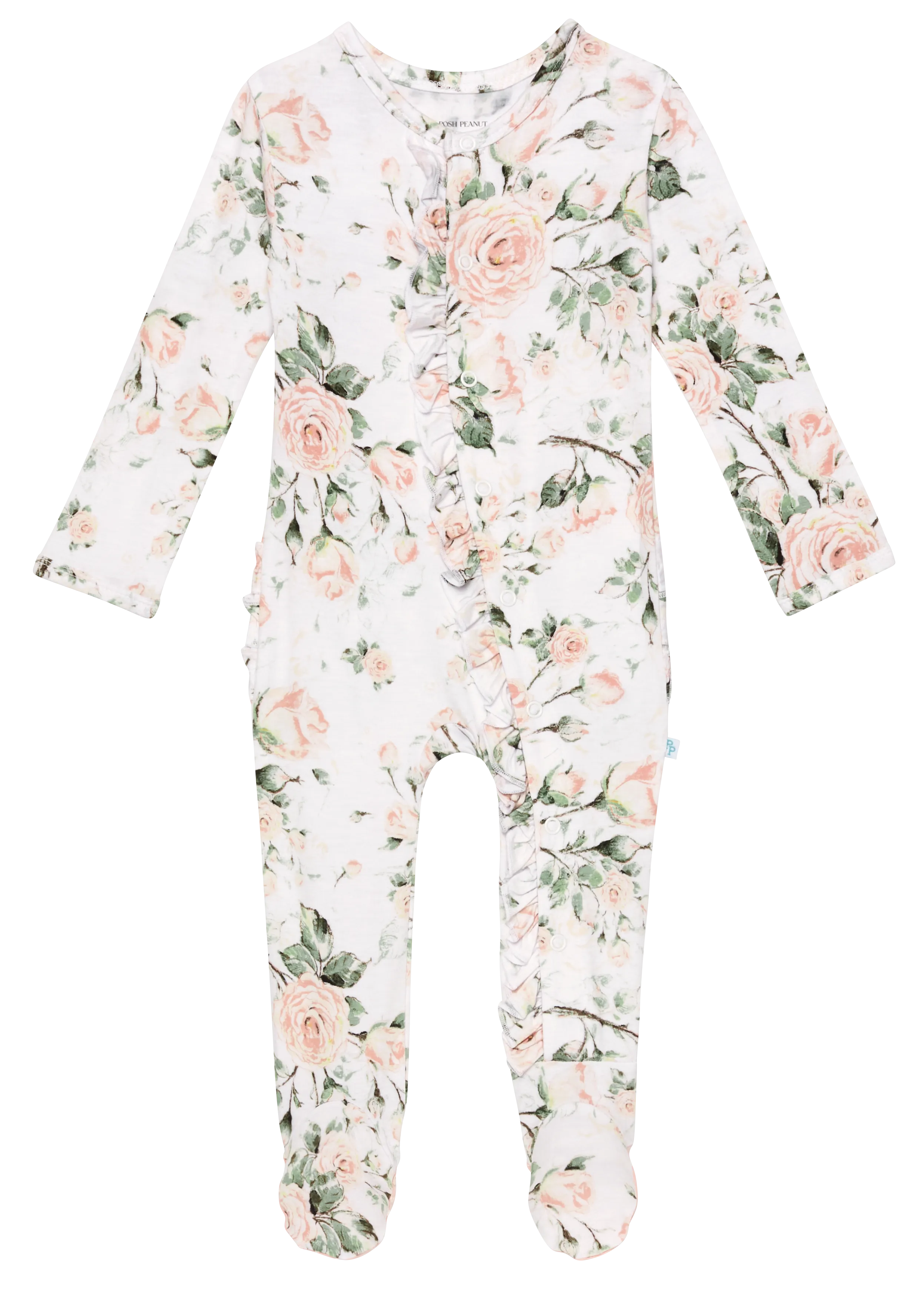 Posh Peanut Delilah Ruffled Snap Footie
