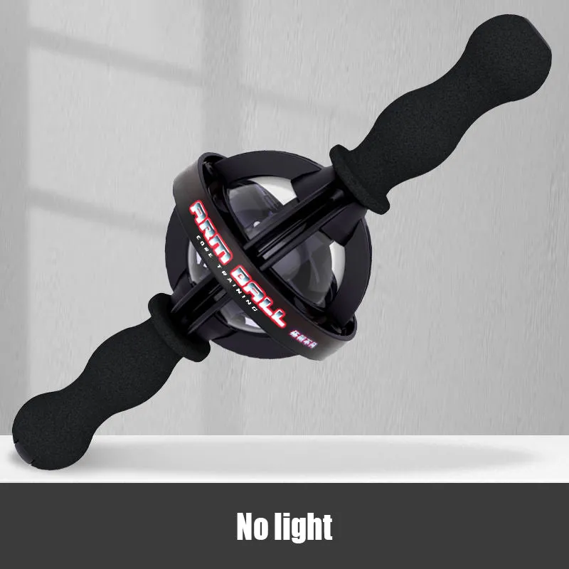 Premium Arm Strength Exerciser – Gyroscope Forearm Trainer with LED Light – Core Trainer for Home Gym Fitness – Powerball Arm Ball with Pull Rope Start, 200KG Resistance