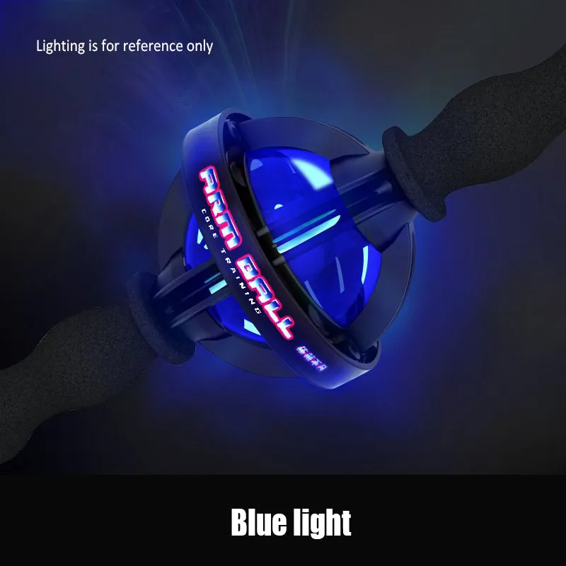 Premium Arm Strength Exerciser – Gyroscope Forearm Trainer with LED Light – Core Trainer for Home Gym Fitness – Powerball Arm Ball with Pull Rope Start, 200KG Resistance