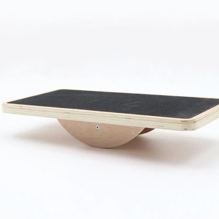 Premium Balance Board - 360° Wobble Trainer for Core Stability, Focus & Posture, Anti-Slip, Rubber Bottom for Safe & Silent Workout, Full Body Exercise for Home Gym & Office Use, Solid Wood Construction