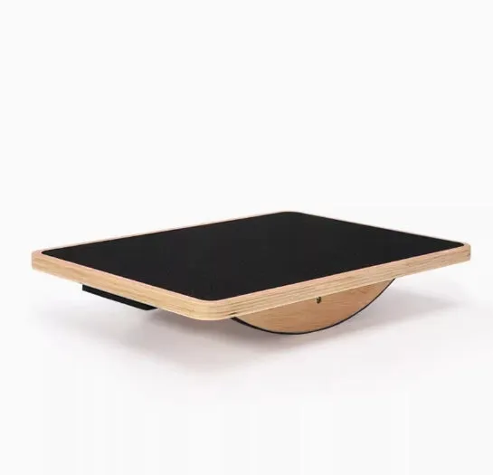 Premium Balance Board - 360° Wobble Trainer for Core Stability, Focus & Posture, Anti-Slip, Rubber Bottom for Safe & Silent Workout, Full Body Exercise for Home Gym & Office Use, Solid Wood Construction