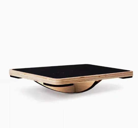 Premium Balance Board - 360° Wobble Trainer for Core Stability, Focus & Posture, Anti-Slip, Rubber Bottom for Safe & Silent Workout, Full Body Exercise for Home Gym & Office Use, Solid Wood Construction
