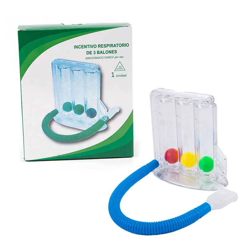 Premium Breathing Exerciser – 3-Ball Lung Function Trainer for Respiratory Health, Improve Lung Capacity & Prevent Mucus Build-Up, Stress Relief & Deep Breathing Practice