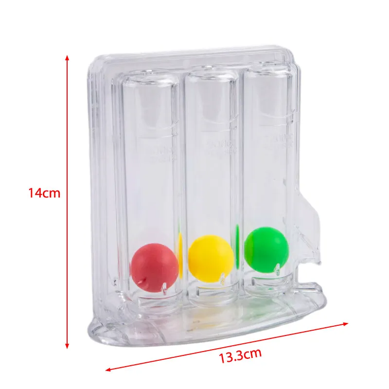 Premium Breathing Exerciser – 3-Ball Lung Function Trainer for Respiratory Health, Improve Lung Capacity & Prevent Mucus Build-Up, Stress Relief & Deep Breathing Practice