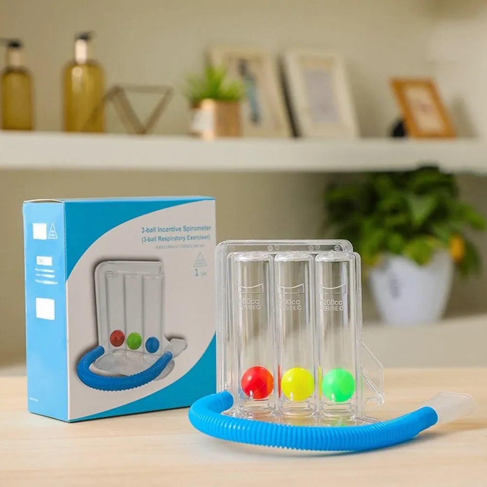 Premium Breathing Exerciser – 3-Ball Lung Function Trainer for Respiratory Health, Improve Lung Capacity & Prevent Mucus Build-Up, Stress Relief & Deep Breathing Practice