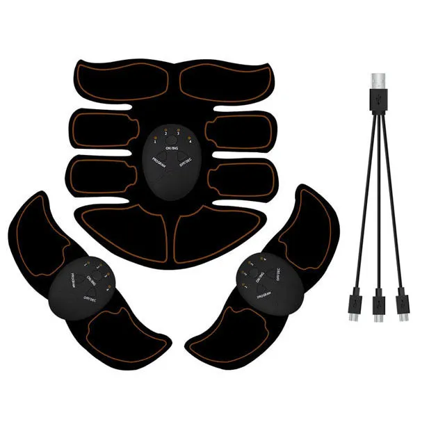 Premium EMS Muscle Stimulator Abdominal Hip Trainer with LCD Display | USB Rechargeable Fitness Toner for Body Slimming & Waist Training at Home Gym