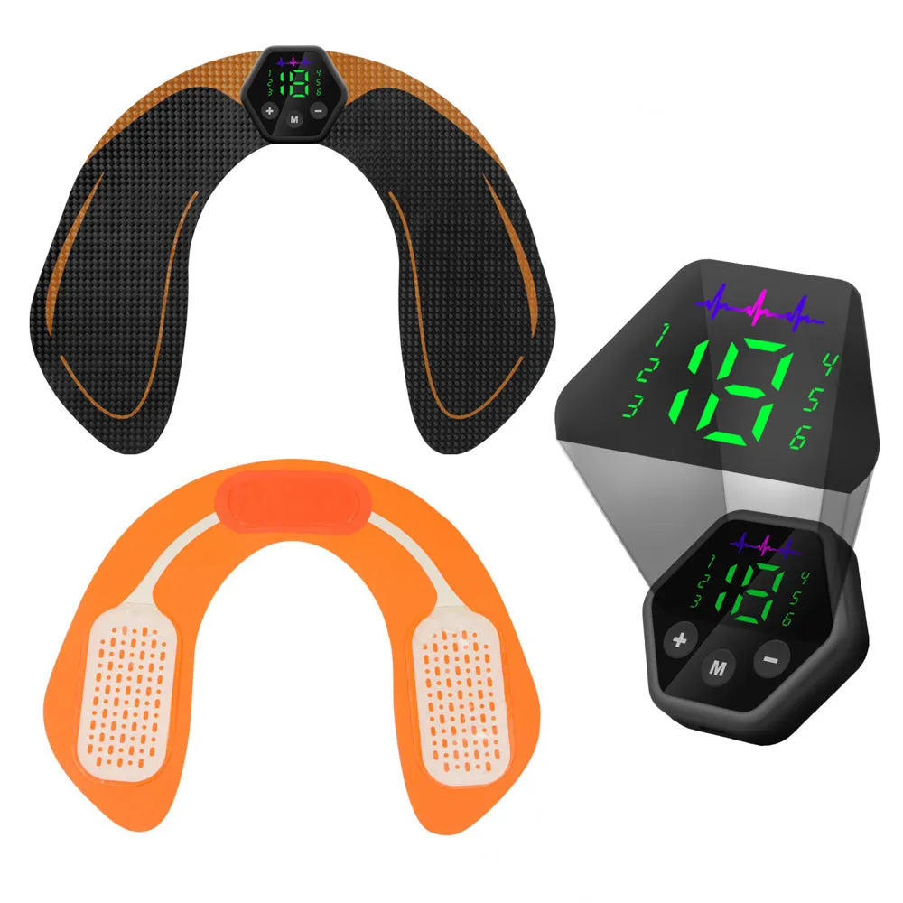 Premium EMS Muscle Stimulator Abdominal Hip Trainer with LCD Display | USB Rechargeable Fitness Toner for Body Slimming & Waist Training at Home Gym