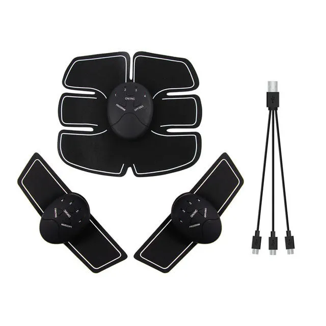 Premium EMS Muscle Stimulator Abdominal Hip Trainer with LCD Display | USB Rechargeable Fitness Toner for Body Slimming & Waist Training at Home Gym