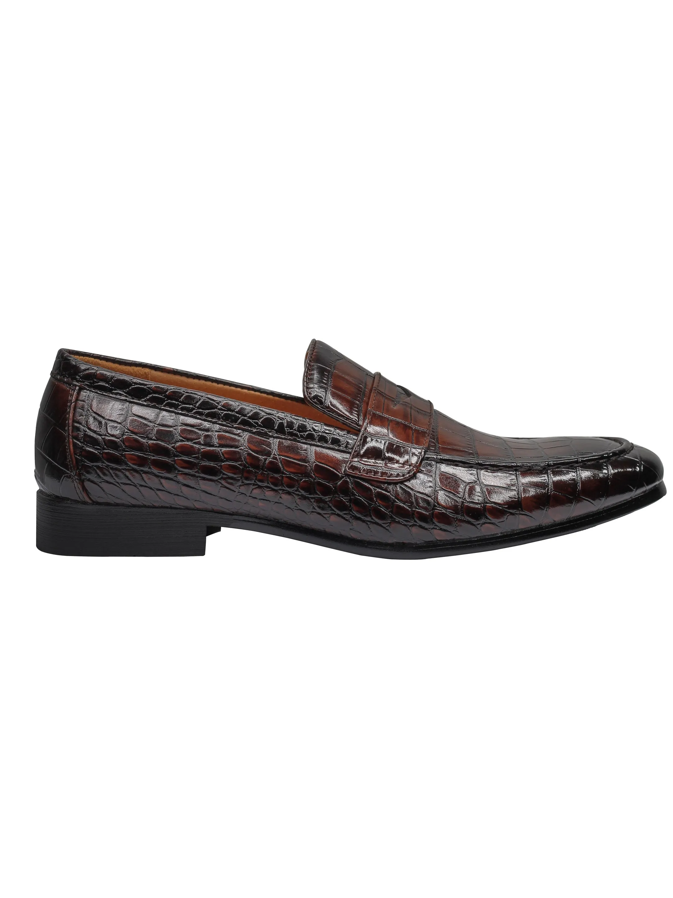 PRINTED PENNY LOAFERS