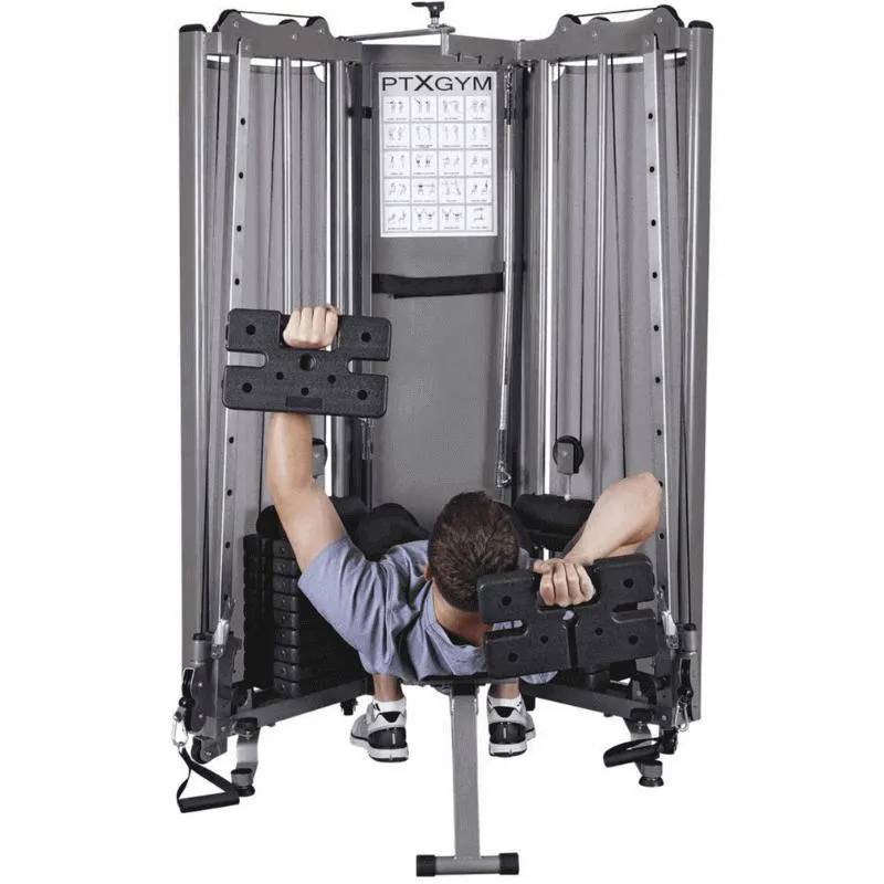 PTX Gym Folding Functional Trainer Compact and Portable Home Gym