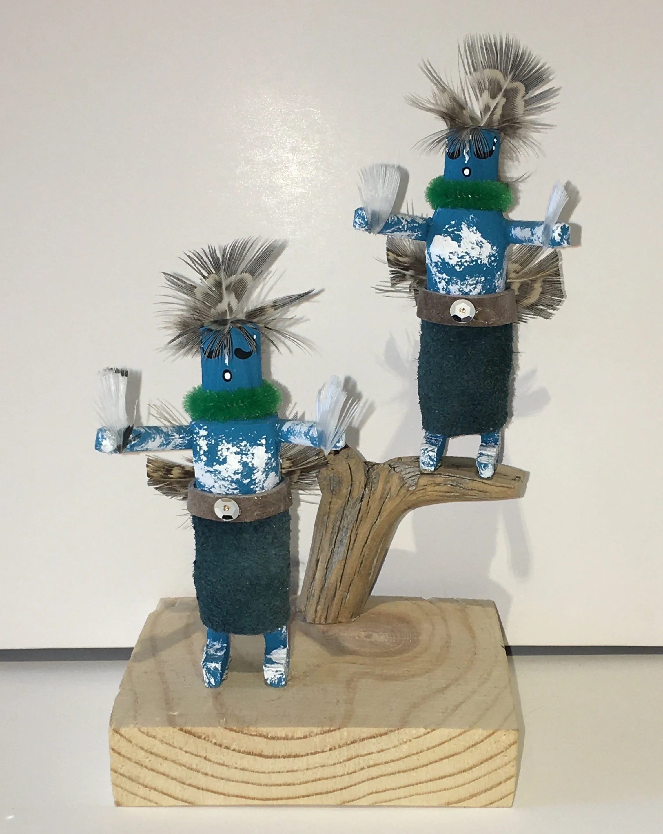 "Fancy Dancers" Handmade Kachinas, 6"